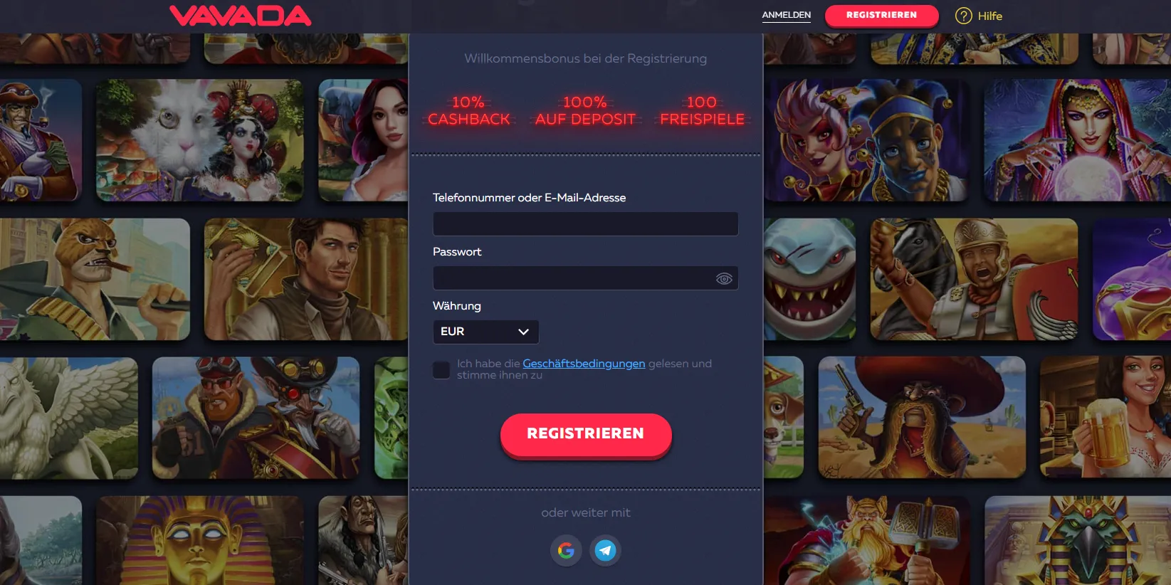 Vavada Register Österreich — Registrierung in 2 Minuten Schritt für Schritt